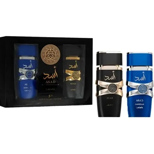 D_Q_NP_939914-MLA82579449104_032025-O Lattafa Set Asad & Asad Zanzibar 100ml c/u - Imagen 1