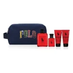 Polo Ralph Set Red 125ml + 40ml + Gel de Ducha + Gel Rasurado LIQUIDACION CAJA MALTRATADA