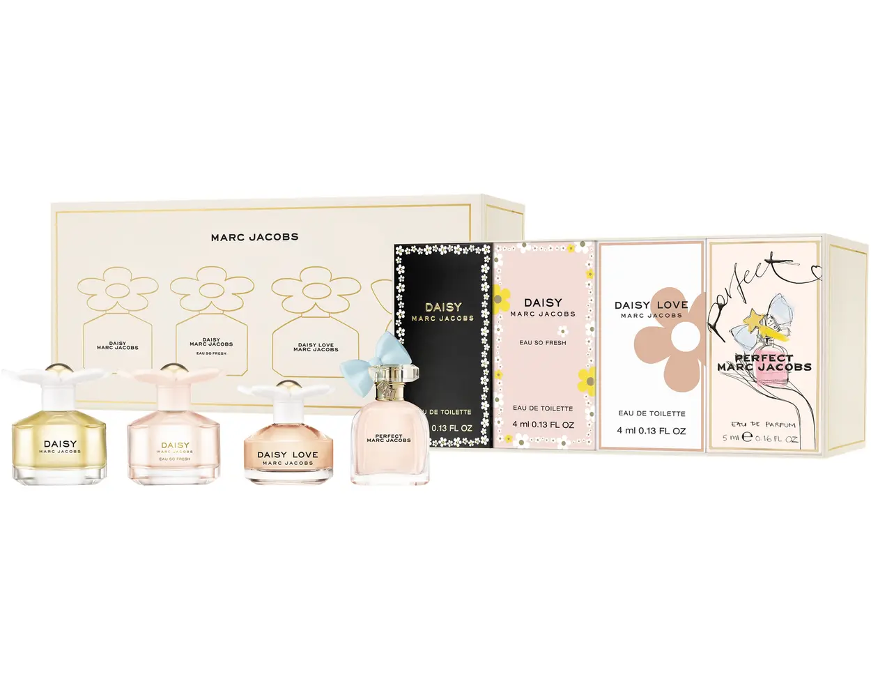 357770_3616305253125_01_2b95 Marc Jacobs Set Minis Perfect 5ml + Daisy Love 4ml + Daisy Eau So Fresh 4ml + Daisy Eau de Toleitte 4ml - Imagen 1