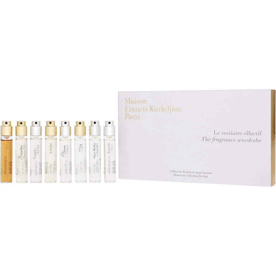 508737 MFK Set Amyrys Homme 11ml + Gentle Fludity Gold 11ml + Gentle Fluidity Silver 11ml + L'Homme a La Rose 11ml + 724 11ml + BR 540 EDP 11ml + Grand Soir 11ml + Aqua Aniversalis 11ml - Imagen 1