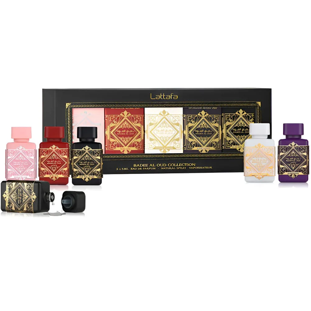 6290362344506-set-badee-al-oud_1000x Lattafa Set Minis Badee Al Oud Collection 5 x 5ml Eau de Parfum - Imagen 1