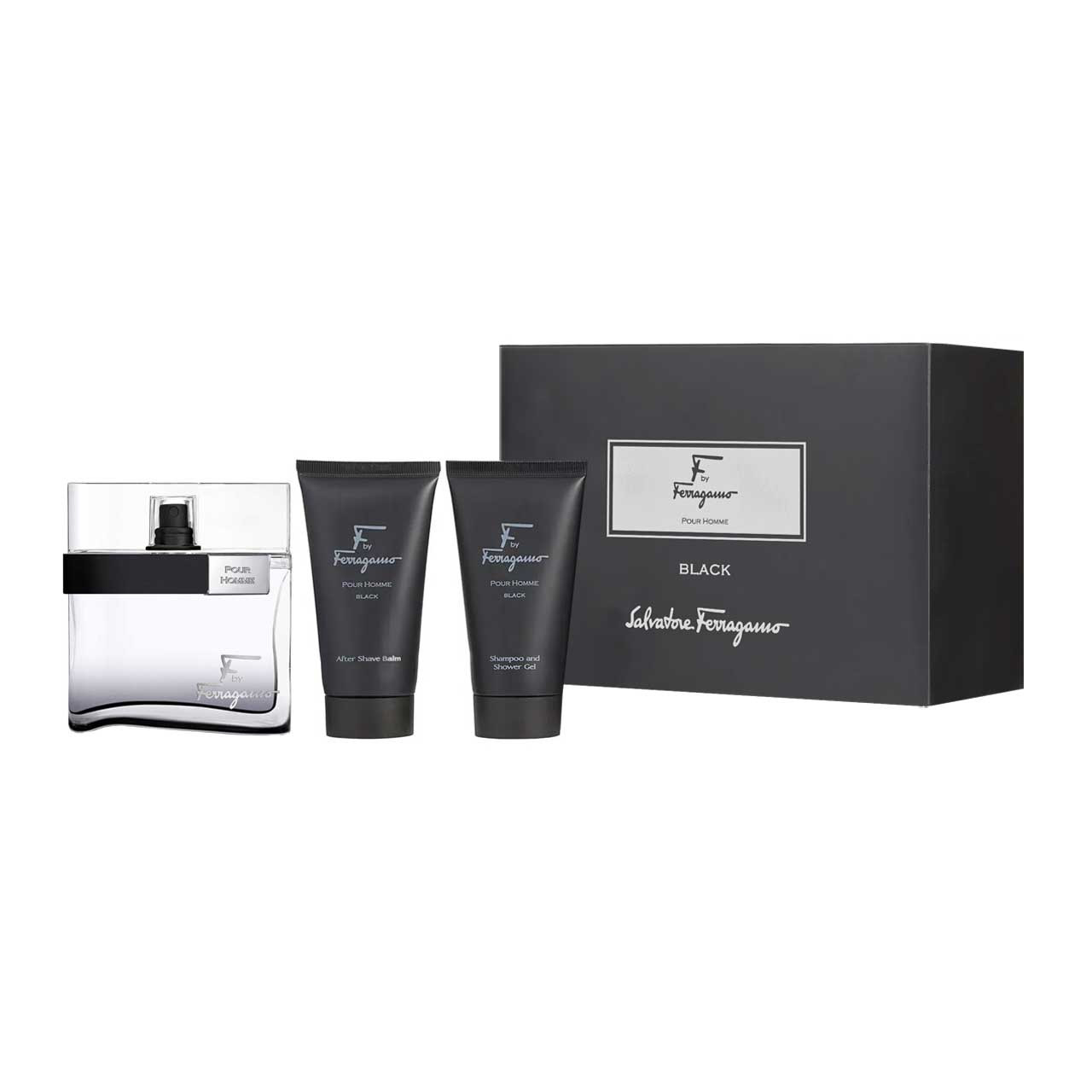 1e31cea3-0385-46ba-a111-9251e63697e3 Salvatore Ferragamo Set F by Ferragamo Black EDT 100ml + Gel de Ducha 75ml + Crema de Afeitar 75ml - Imagen 1